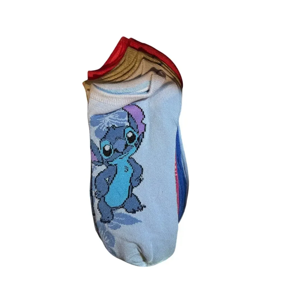 NWT Disney Stitch n Angel 6 pairs of socks adult  sz 9-11